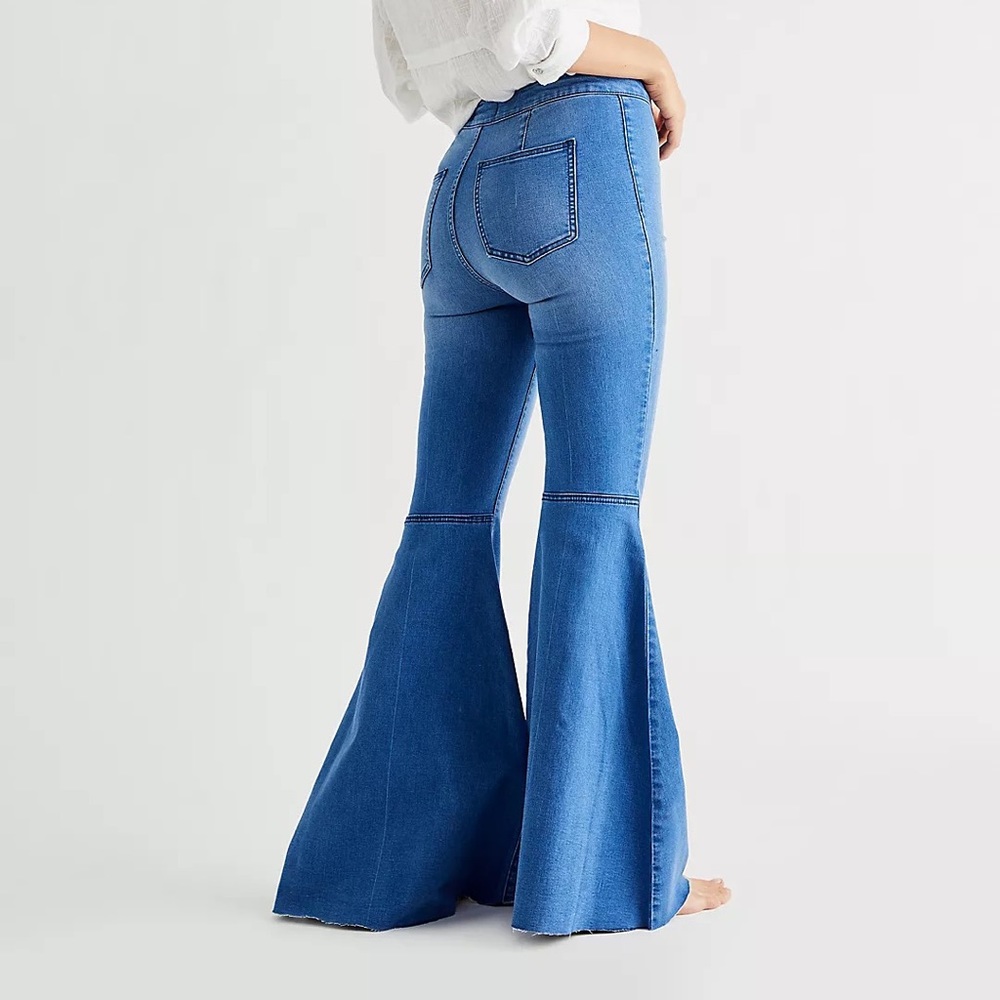 Free people just float on flare jeans